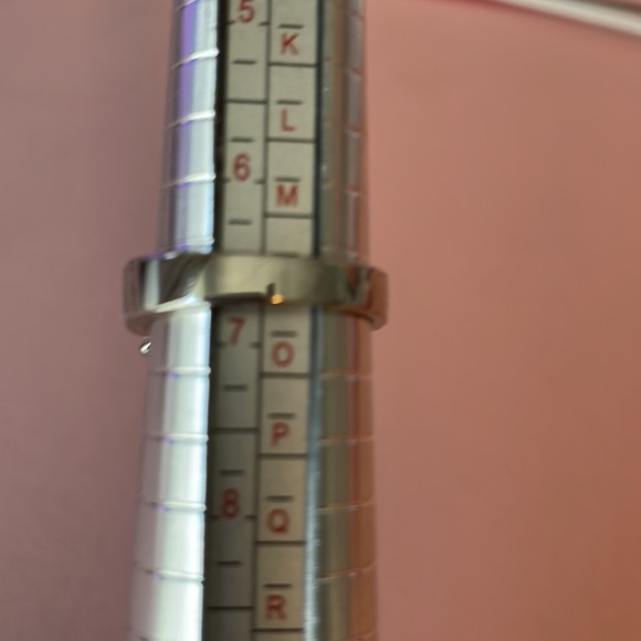 Gorgeous Promise Silver with white crystal Ring Sz 6.75 - Picture 7 of 8